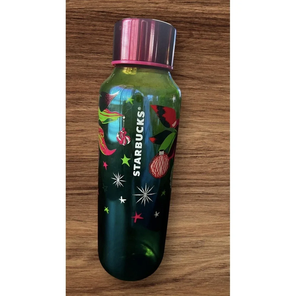 New STARBUCKS 2023 Holiday‎ Christmas Glass Ombre  Cold Tumbler 20oz. Red Blue